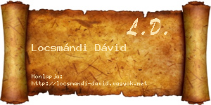 Locsmándi Dávid névjegykártya
