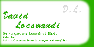david locsmandi business card