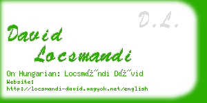 david locsmandi business card